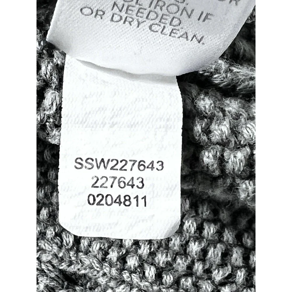 J Jill Olive Green Mineral Wash Thick Cable Knit Chunky Cotton Sweater L Tall - Picture 11 of 12